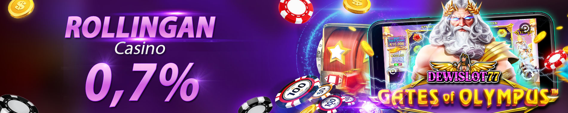 PROMO BONUS  ROLLINGAN CASINO DEWISLOT77